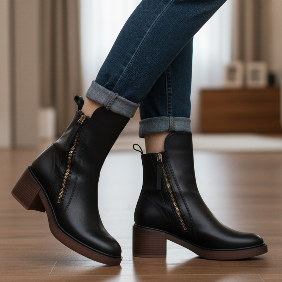 AURELINE™ | LEDER-STIEFELETTEN
